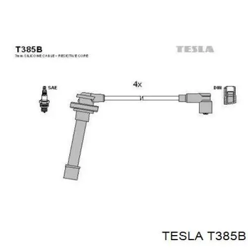 T385B Tesla Проводи високовольтні
