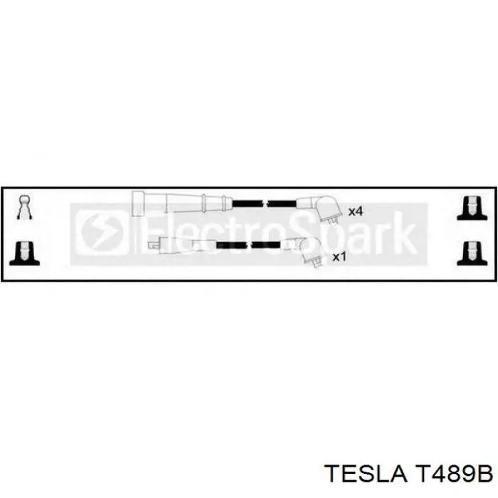 Дріт високовольтні, комплект T489B Tesla