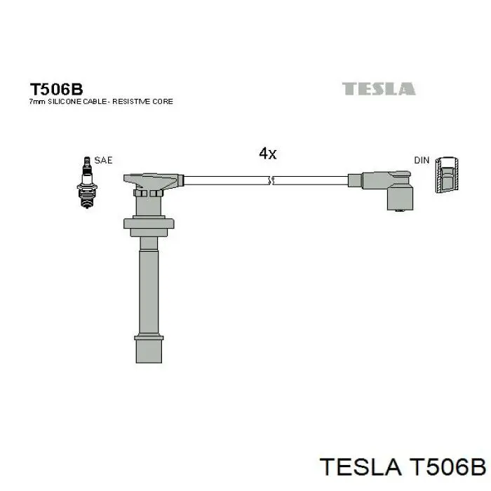 T506B Tesla Проводи високовольтні