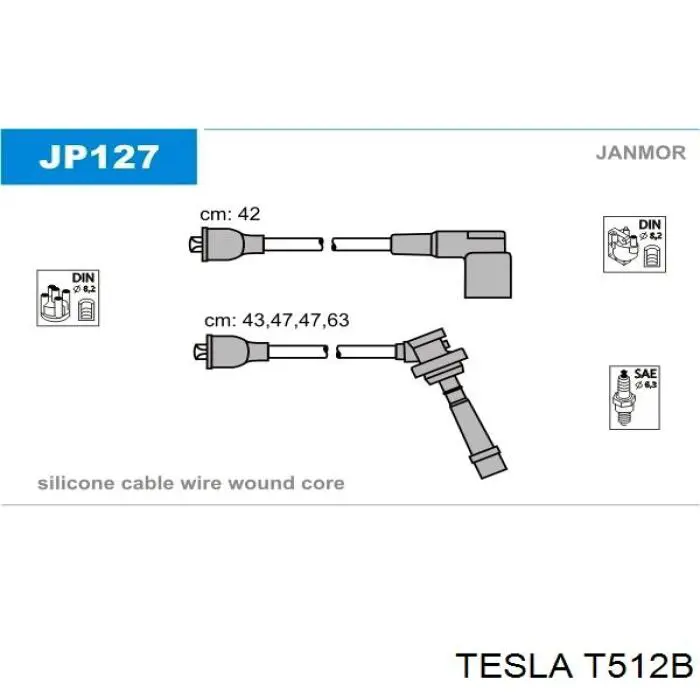 T512B Tesla Проводи високовольтні