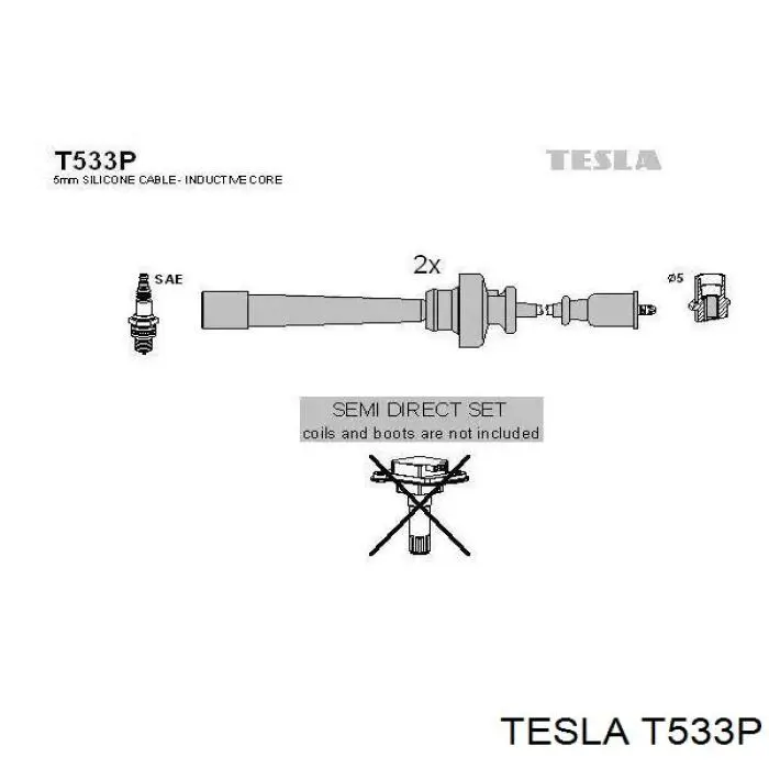 T533P Tesla Проводи високовольтні