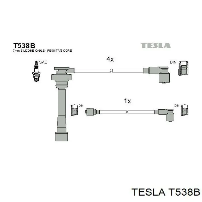 T538B Tesla Проводи високовольтні