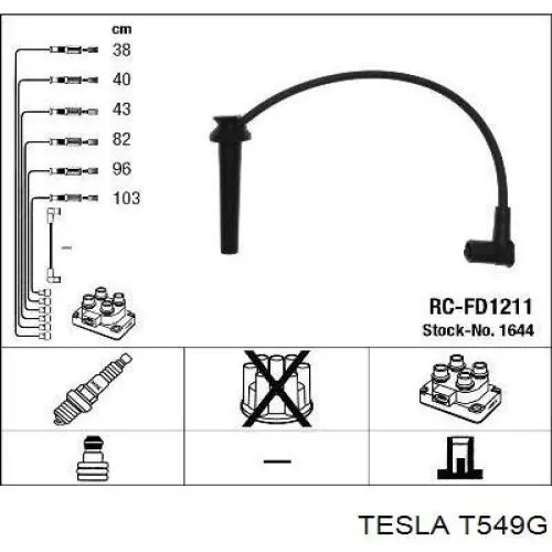 Дроти запалювання Tesla T549G ціна, від 32.55 USD