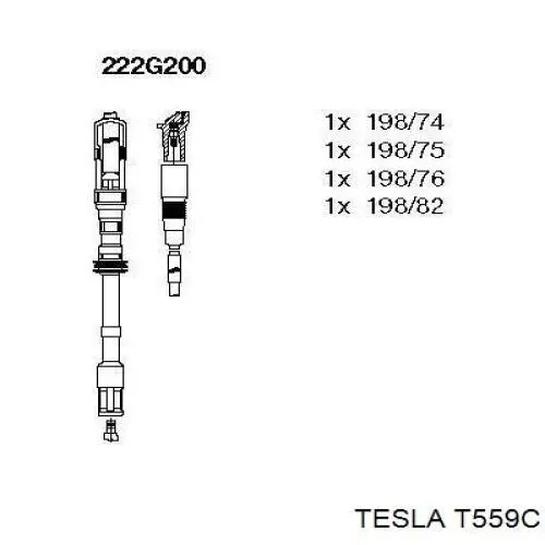 Купити T559C Tesla Провід високовольтні, комплект