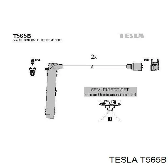 Дроти запалювання Tesla T565B ціна, від 14.50 USD