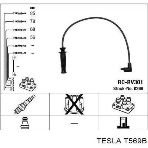 Високовольтні дроти T569B Tesla