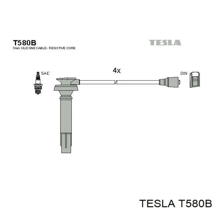 T580B Tesla Проводи високовольтні