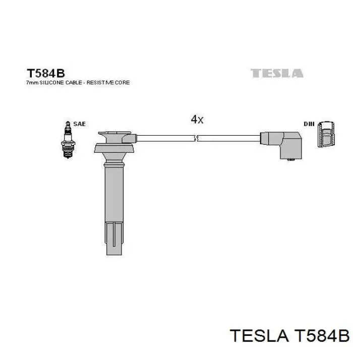 T584B Tesla Проводи високовольтні