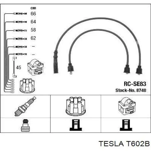 T602B Tesla дріт високовольтні, комплект