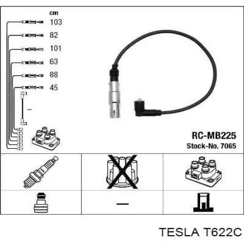 T622C Tesla дріт високовольтні, комплект