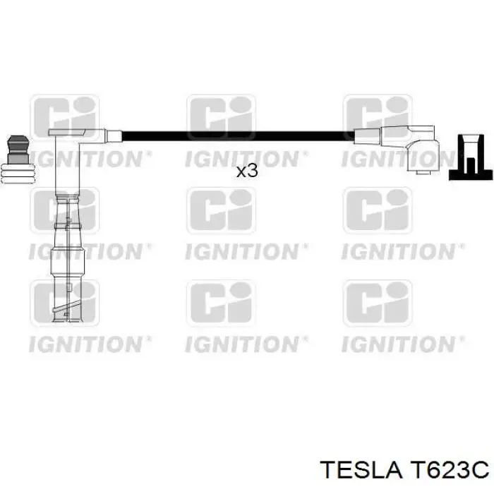 Високовольтні дроти T623C Tesla