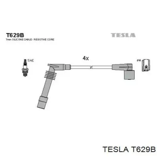 T629B Tesla Проводи високовольтні