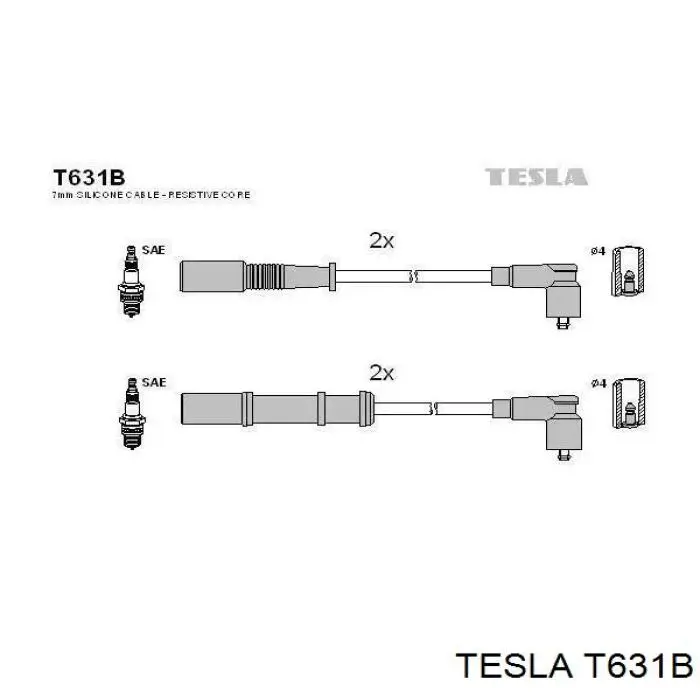 Дроти запалювання Tesla T631B ціна, від 17.62 USD