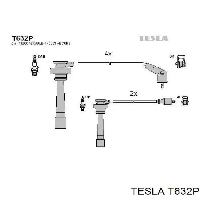 Дроти запалювання Tesla T632P ціна, від 38.01 USD