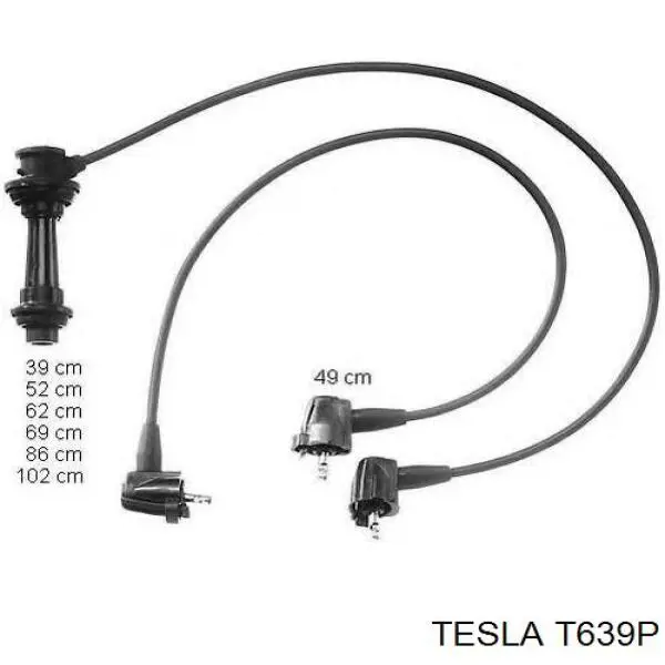 Дріт високовольтні, комплект T639P Tesla