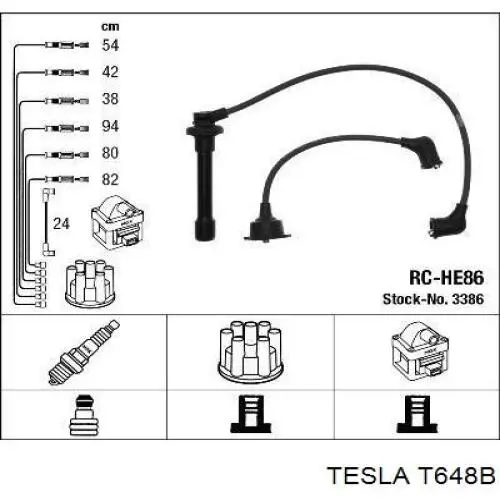 Високовольтні дроти T648B Tesla