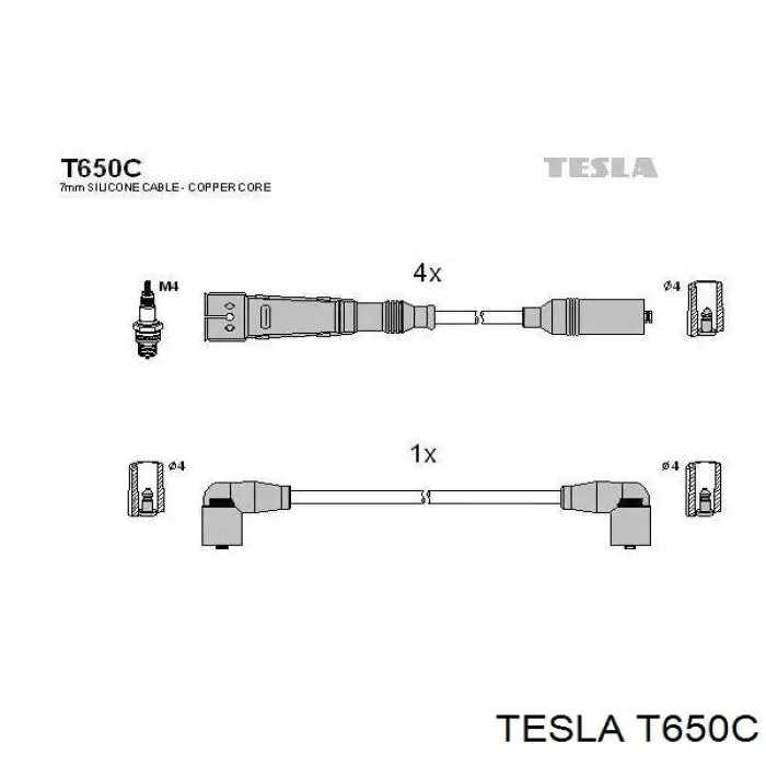 T650C Tesla Проводи високовольтні