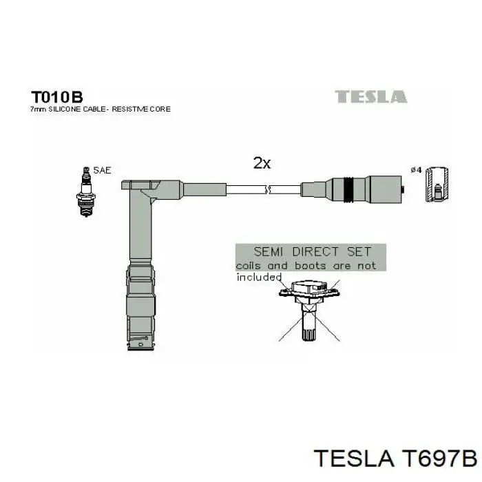 T697B Tesla Проводи високовольтні