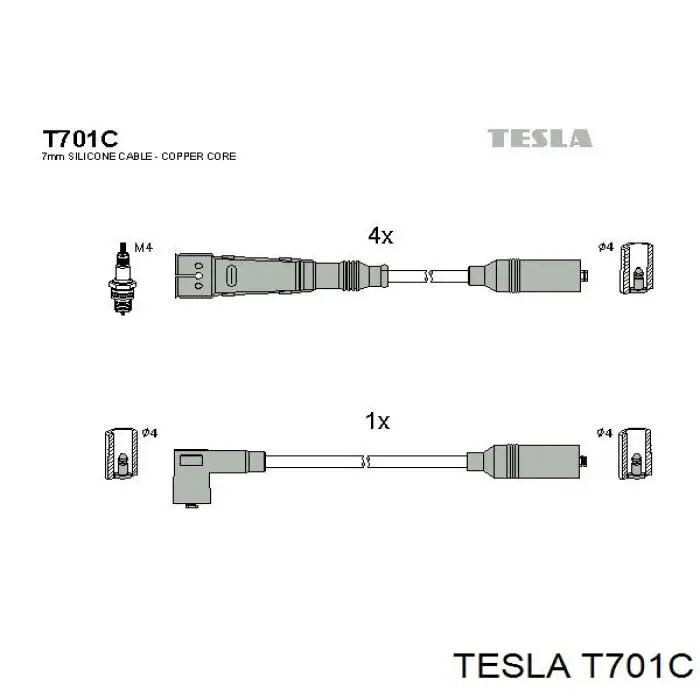T701C Tesla Проводи високовольтні
