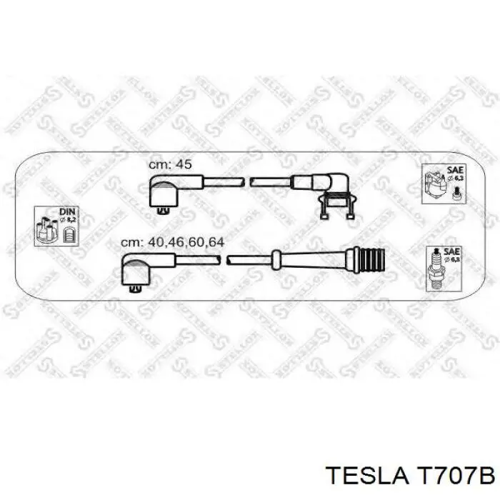 T707B Tesla дріт високовольтні, комплект