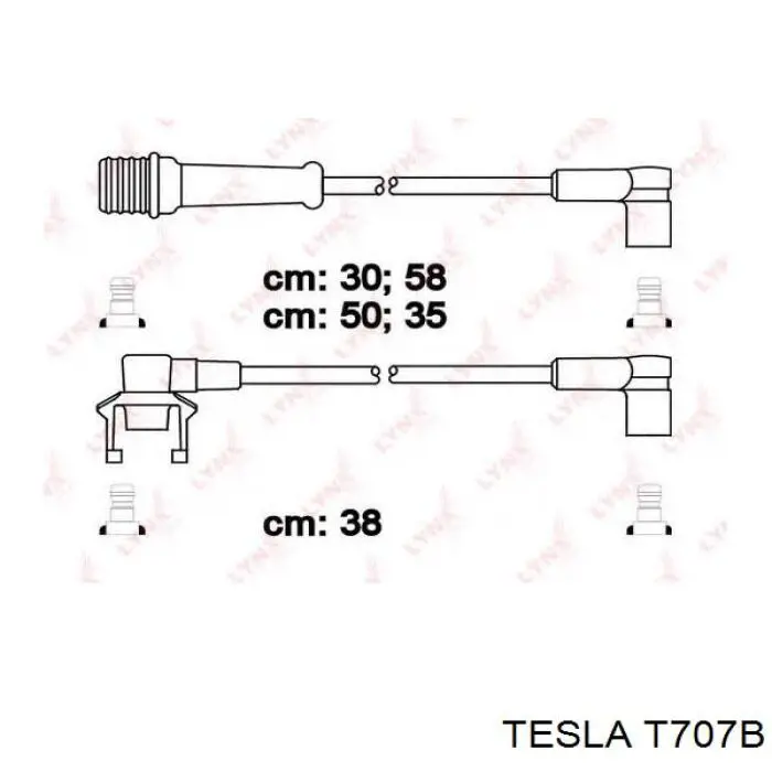 Високовольтні дроти T707B Tesla