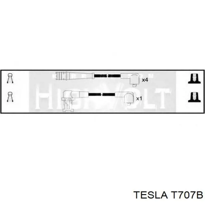 T707B Tesla Проводи високовольтні