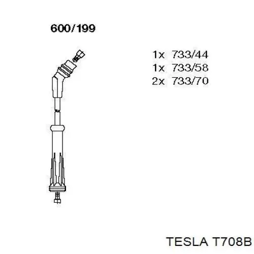 Купити T708B Tesla Провід високовольтні, комплект