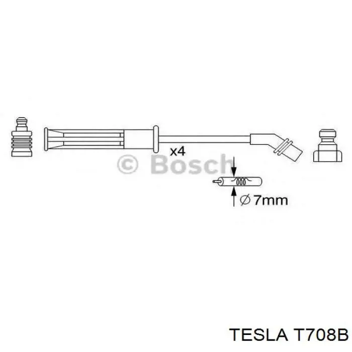 T708B Tesla Проводи високовольтні