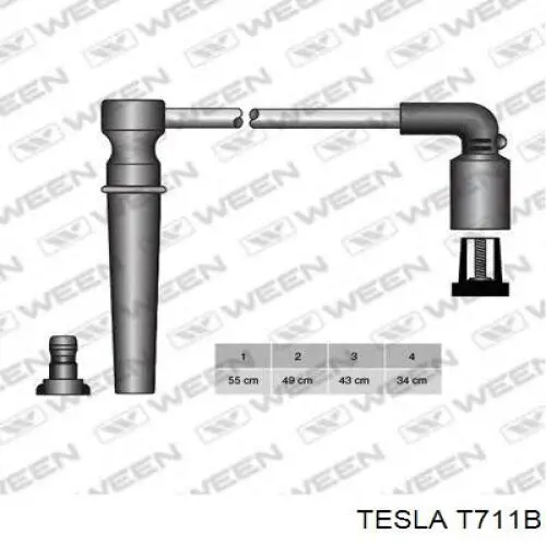 Купити T711B Tesla Провід високовольтні, комплект