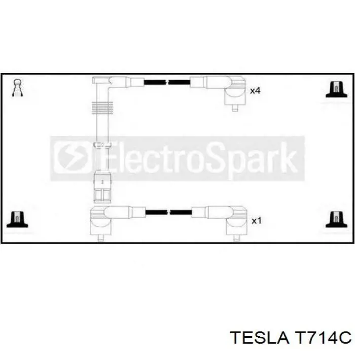 T714C Tesla дріт високовольтні, комплект