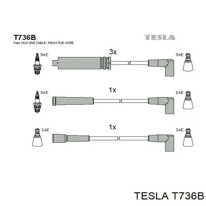 T736B Tesla Проводи високовольтні
