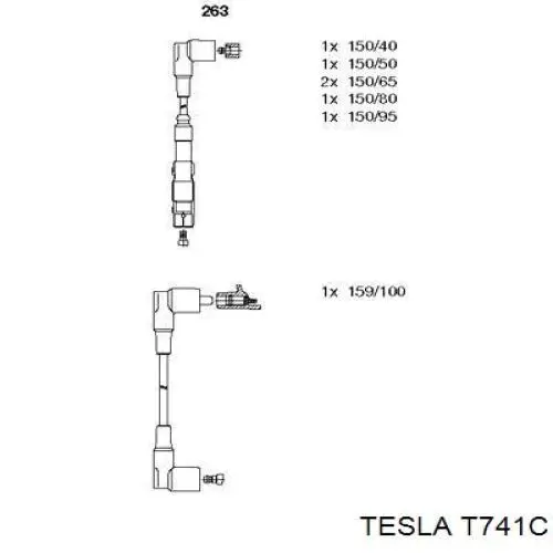 T741C Tesla дріт високовольтні, комплект