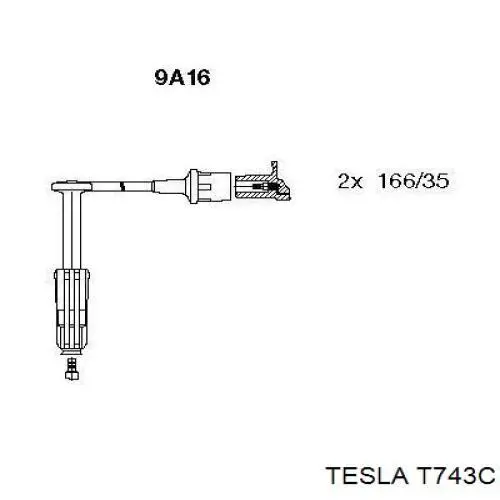 T743C Tesla дріт високовольтні, комплект