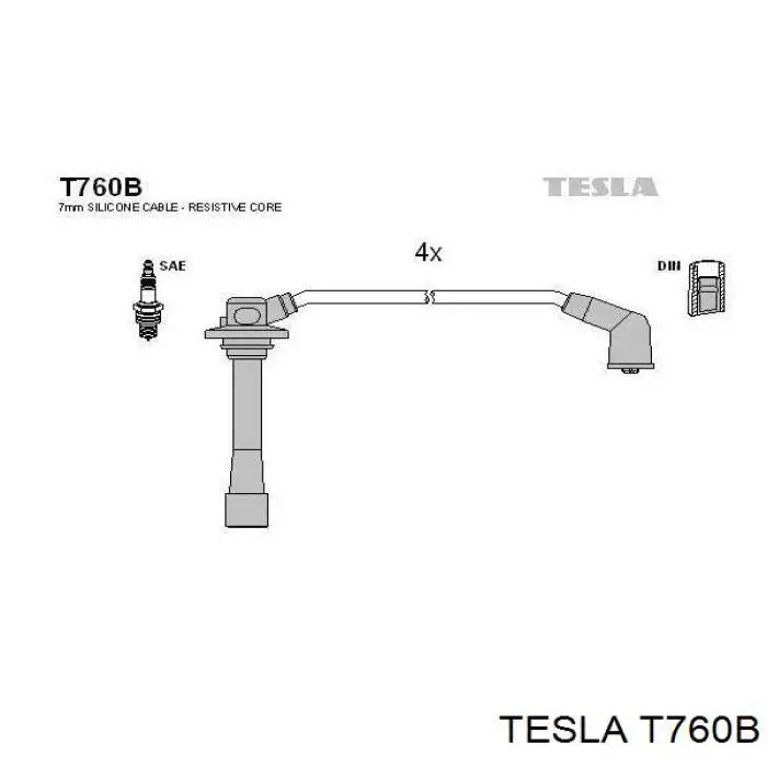 T760B Tesla Проводи високовольтні