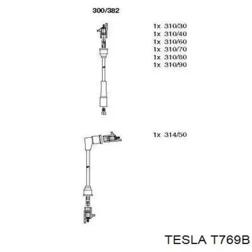 T769B Tesla дріт високовольтні, комплект