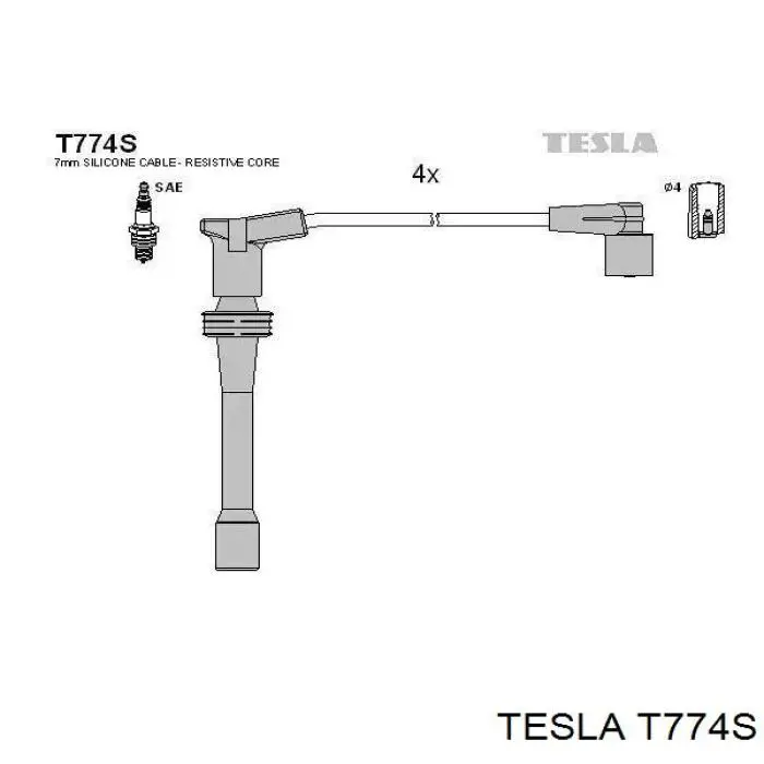 T774S Tesla Проводи високовольтні