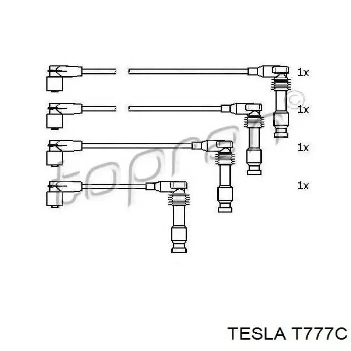 T777C Tesla дріт високовольтні, комплект