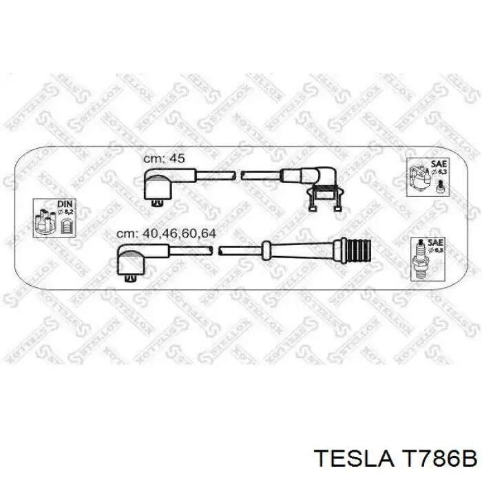 Високовольтні дроти T786B Tesla