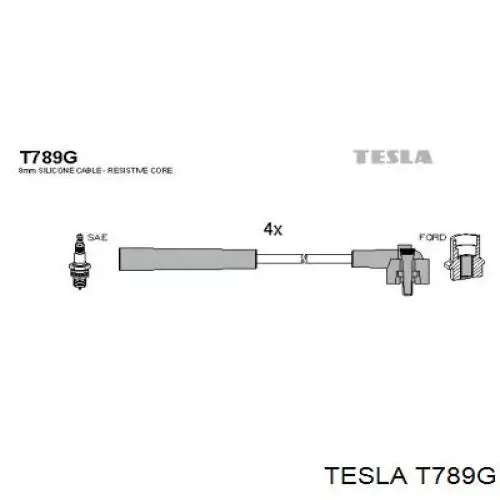 Дріт високовольтний, комплект T789G Tesla