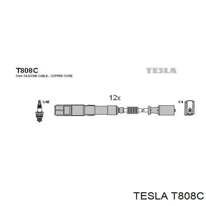 Дроти запалювання Tesla T808C ціна, від 93.35 USD