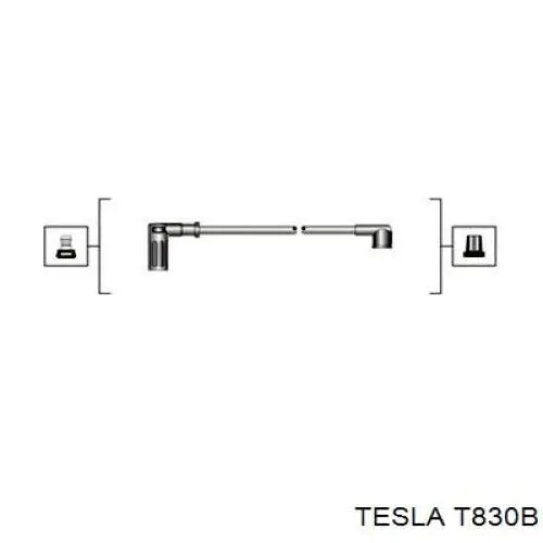 T830B Tesla дріт високовольтні, комплект