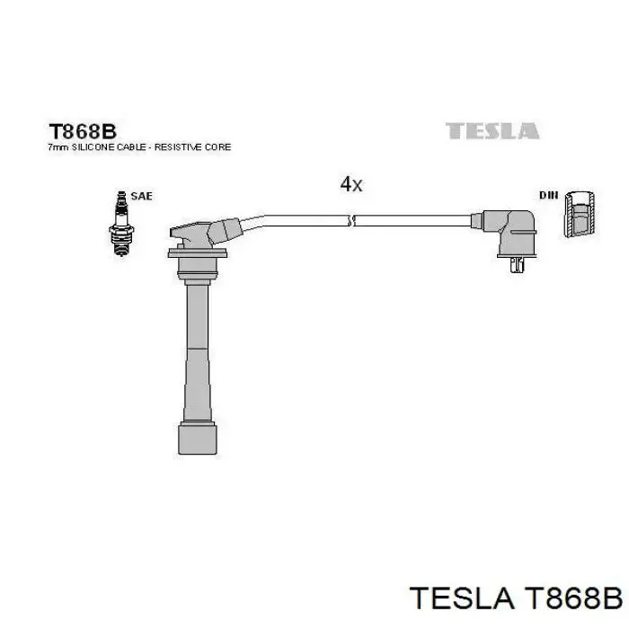 T868B Tesla Проводи високовольтні