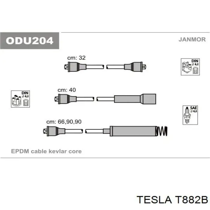 Високовольтні дроти T882B Tesla