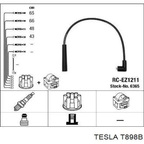 T898B Tesla Проводи високовольтні