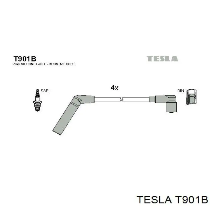 Дроти запалювання Tesla T901B ціна, від 19.16 USD