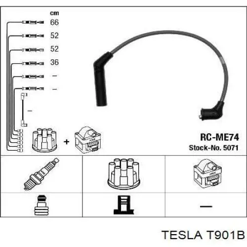 T901B Tesla дріт високовольтні, комплект