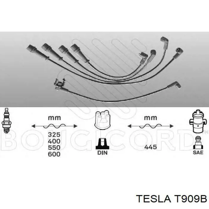Високовольтні дроти T909B Tesla