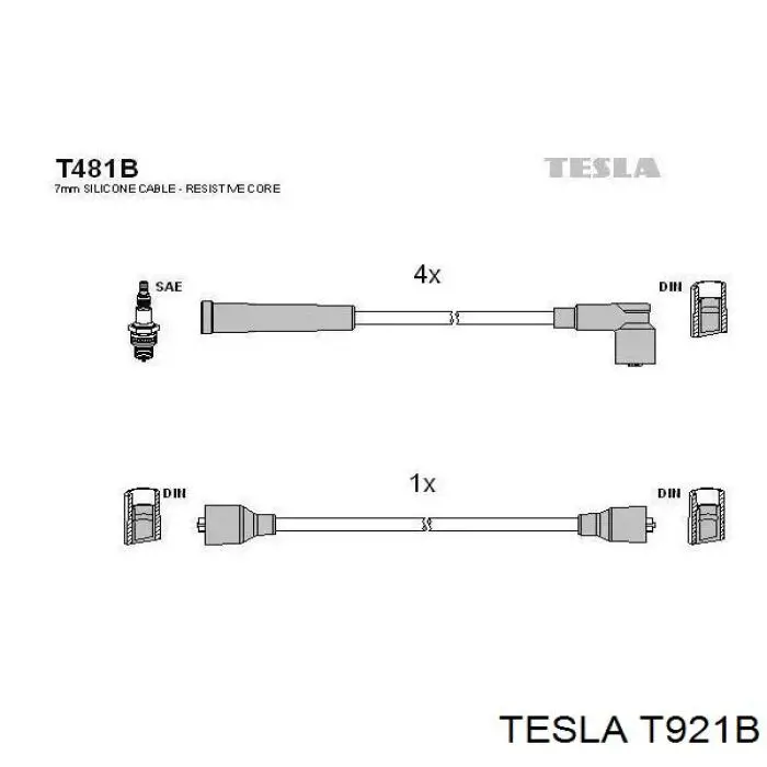 Дроти запалювання Tesla T921B ціна, від 14.64 USD