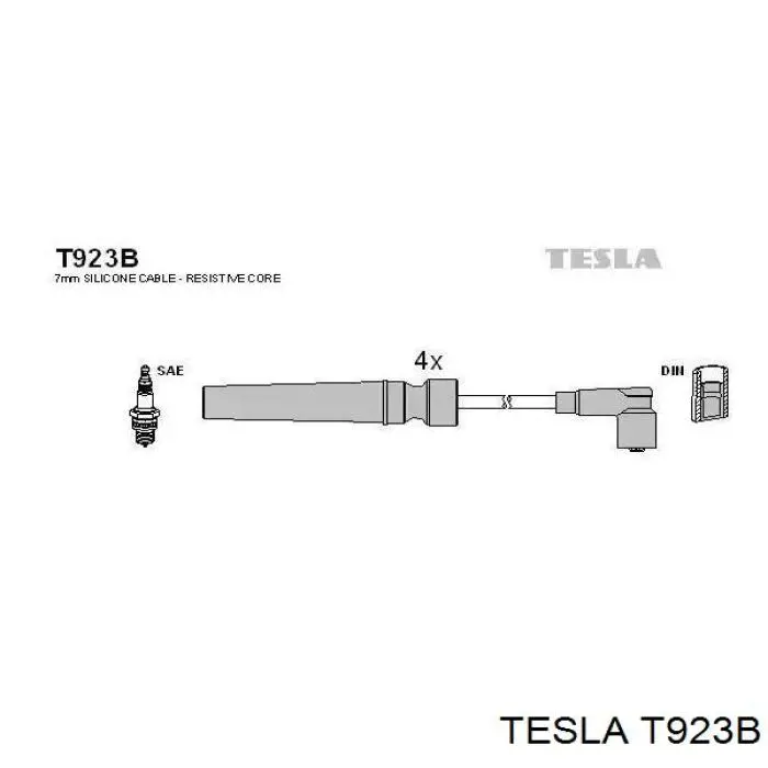 T923B Tesla Проводи високовольтні