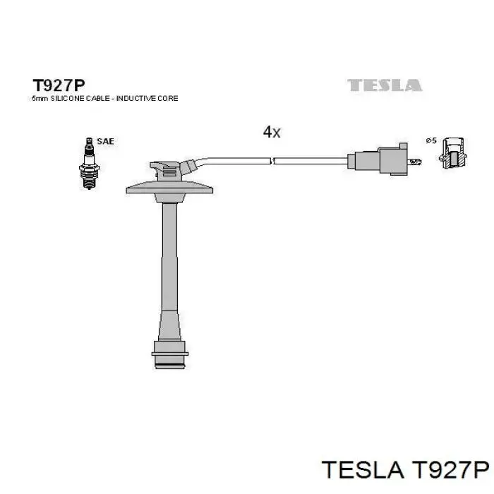 Дроти запалювання Tesla T927P ціна, від 30.88 USD